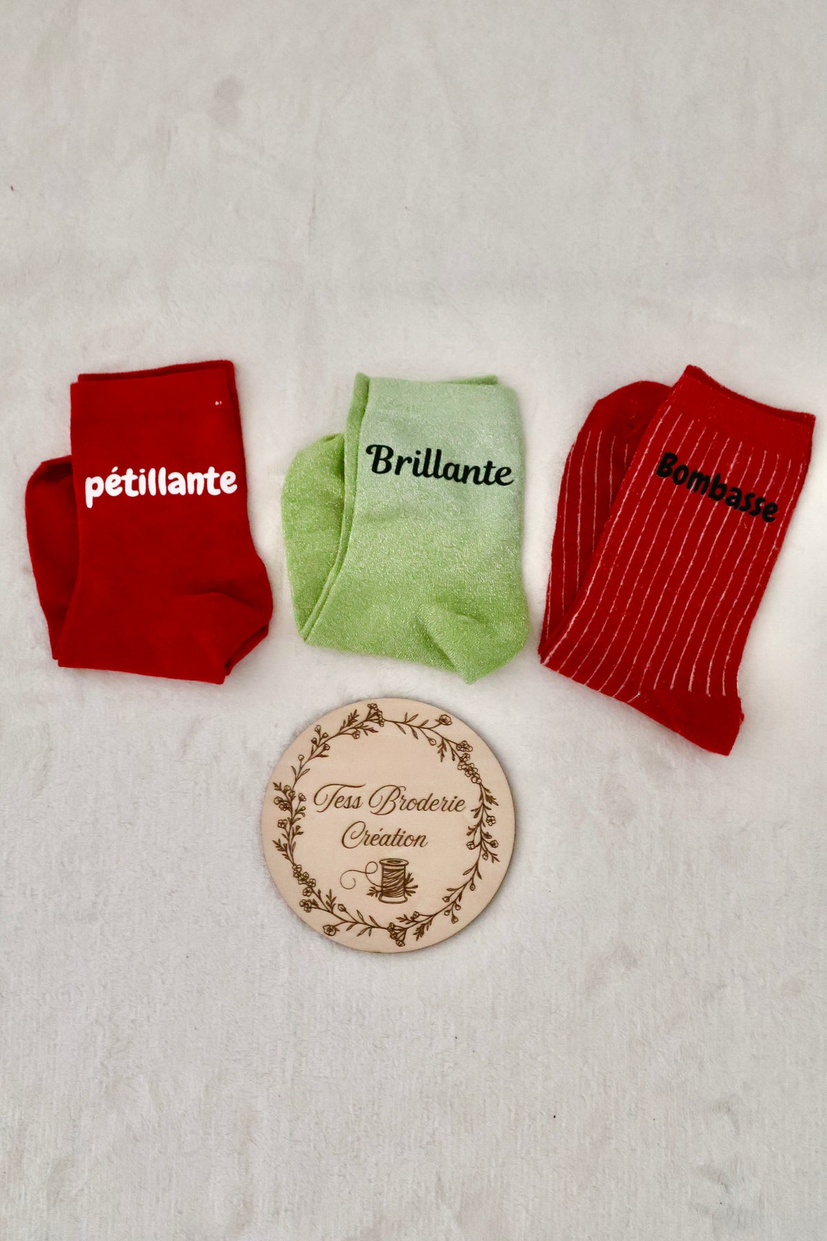 Chaussette à paillettes personnalisée