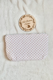 Trousse de toilette motifs cœur personnalisée