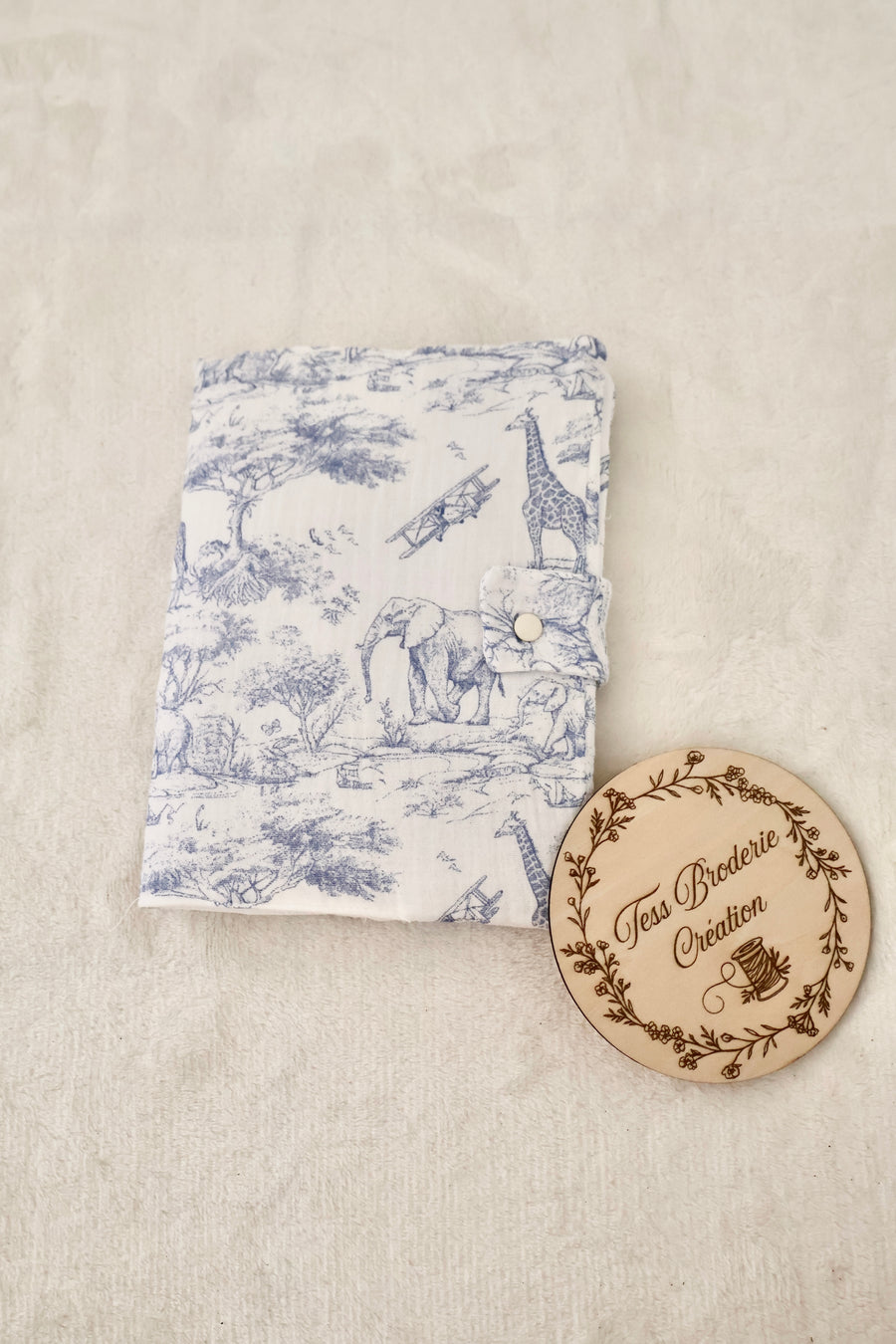 Protège carnet de santé motifs safari personnalisé