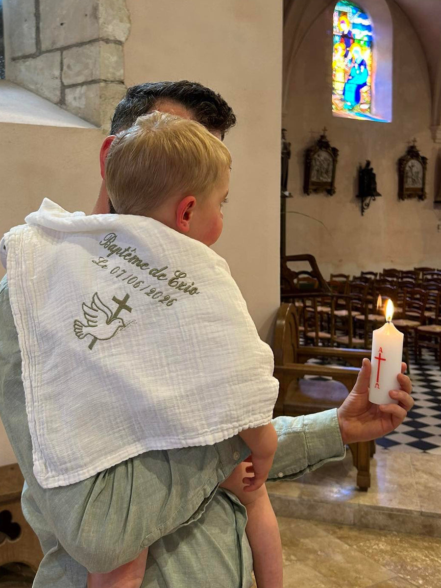 Lange de baptême personnalisé