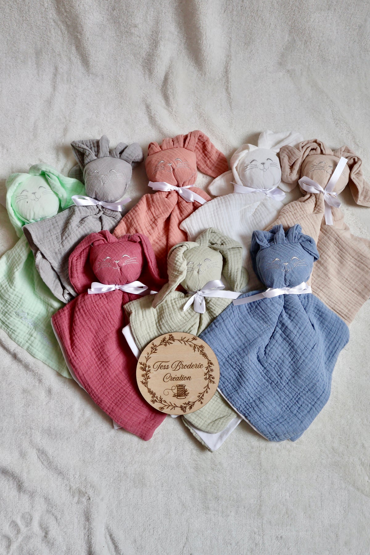 Doudou lapin personnalisé