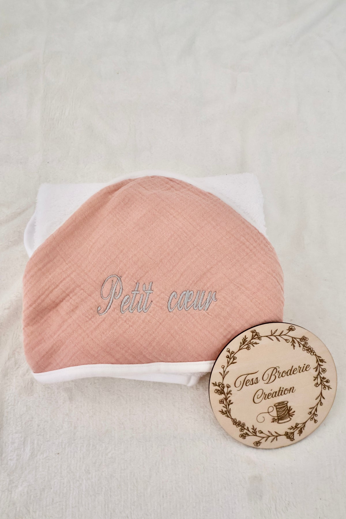 Cape de bain unie personnalisée