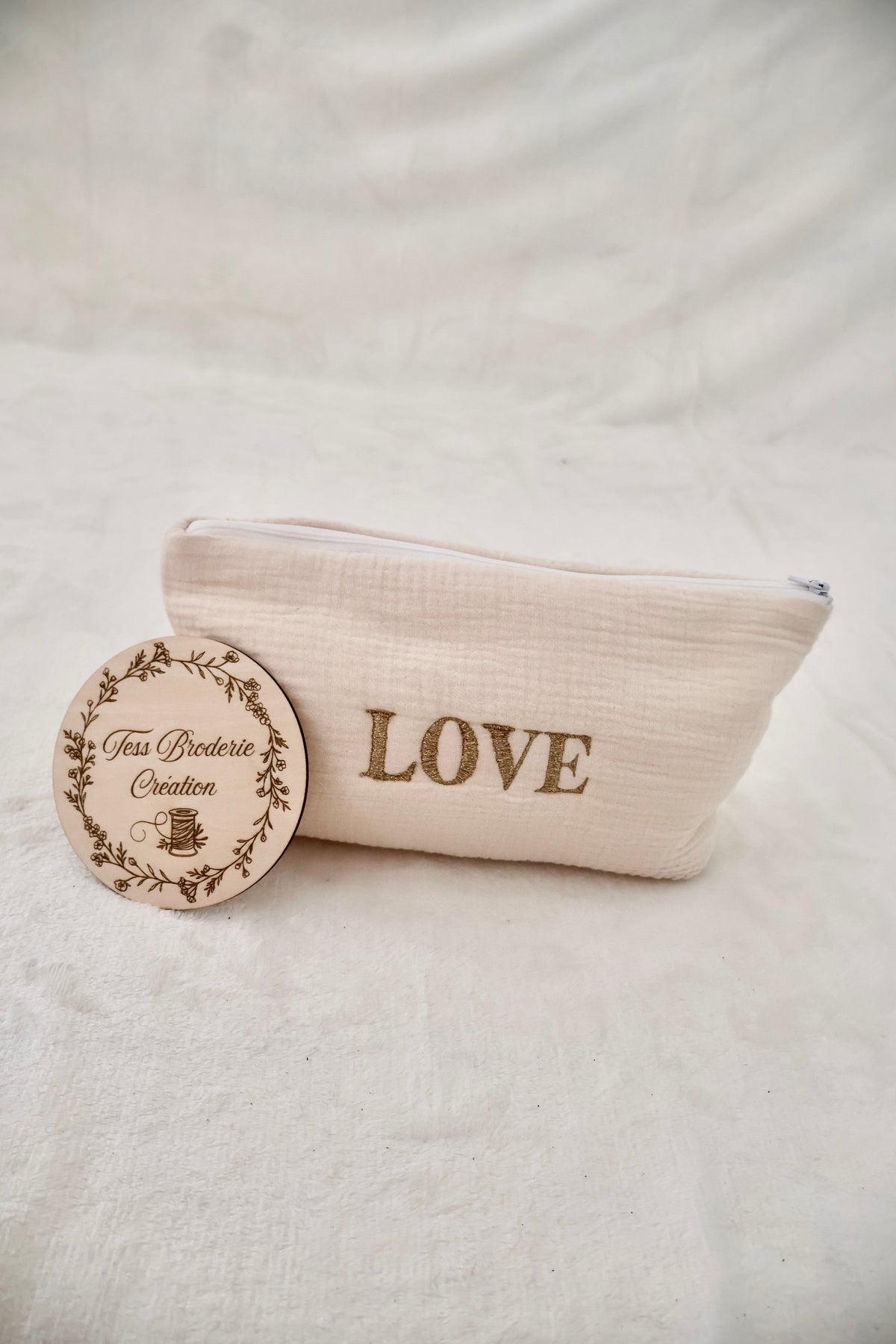 Trousse de toilette unie personnalisée
