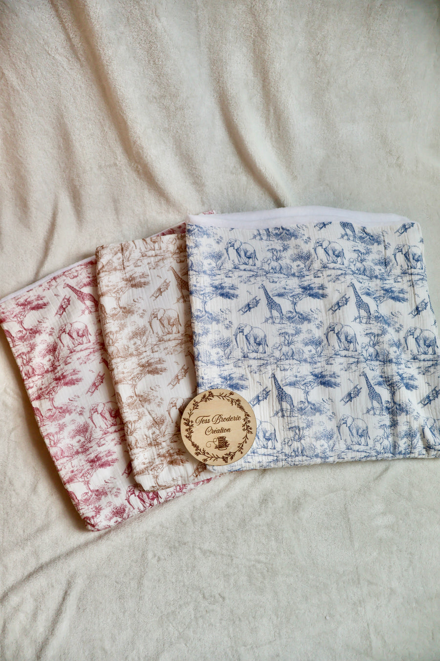 Couverture motif safari personnalisée