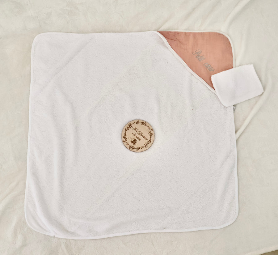 Cape de bain unie personnalisée