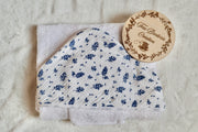 Cape de bain motif feuille personnalisée