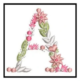 Exemple de lettre fleurie